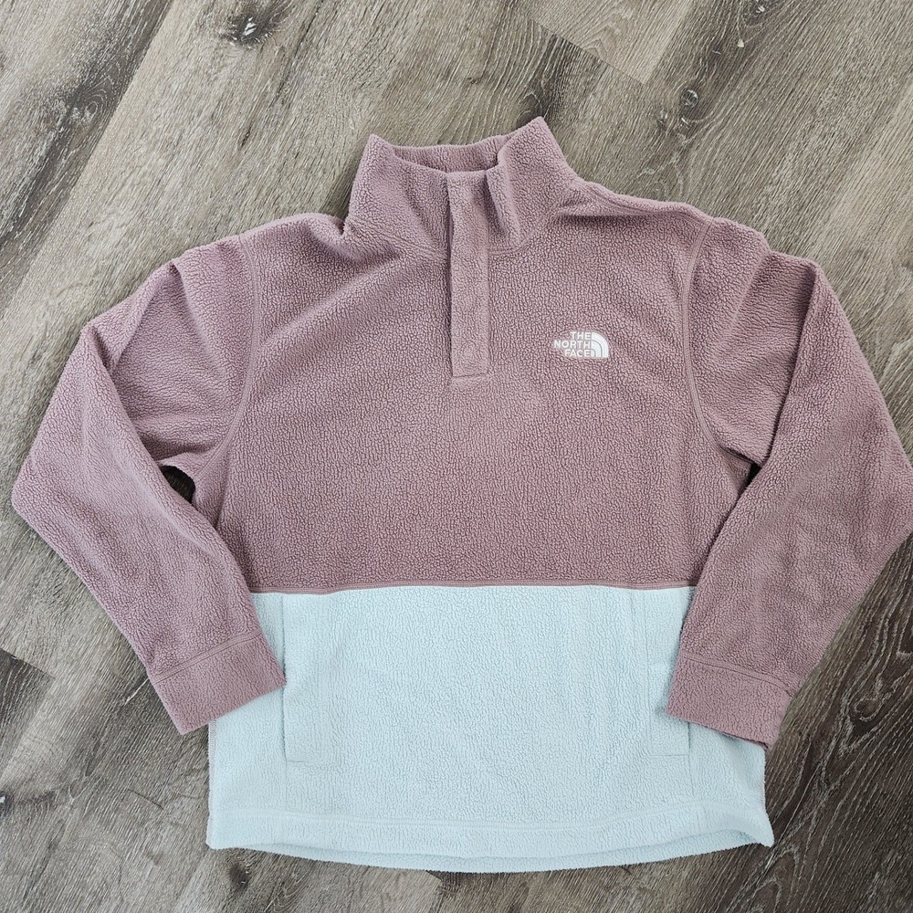The North Face Mens TKA Glacier Snap Fleece Pullover Colorblock M